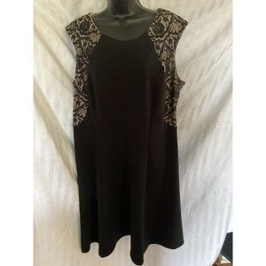 Collection by Dress Barn Tan and Black Lace Women’s Cocktail Dress Size 18